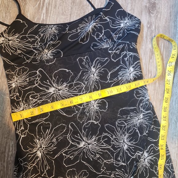 Black floral print Smart Set pantsuit - Picture 6 of 7